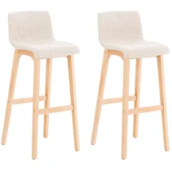 CLP 2er Set Barhocker Hover Stoff Natura creme