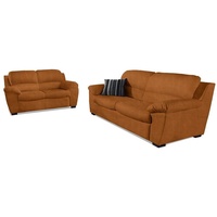 Cotta Sitzgruppe COTTA Sitzmöbel-Sets Gr. Luxus-Microfaser, braun (zimt) Couchgarnituren