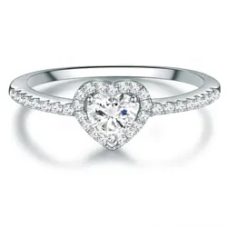 Trilani Ring Herz Sterling Silber Zirkonia in 57 Damen 