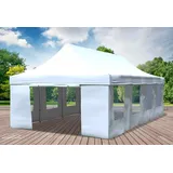 Faltpavillon Faltzelt Pavillon 4x8 Weiss Gartenzelt Klappzelt Wasserdicht