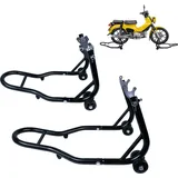 UISEBRT 2 Stück Motorradständer Vorne + Hinten Motorradheber Motorrad Ständer Motorrad Heber mit 4 rollen Motorrad Hebebühne