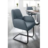 W.SCHILLIG Freischwinger ole, Gestell in Schwarz pulverbeschichtet blau