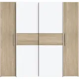 Forte Kalixtus 200 x 190,5 x 61,6 cm sonoma eiche/weiß/sonoma eiche