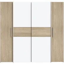 Forte Kalixtus 200 x 190,5 x 61,6 cm sonoma eiche/weiß/sonoma eiche