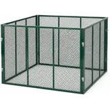 homeluxworld Garten Komposter Metall 750L 100x100x75 cm Grün