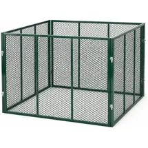 homeluxworld Garten Komposter Metall 750L 100x100x75 cm Grün