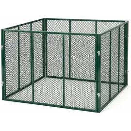 homeluxworld Garten Komposter Metall 750L 100x100x75 cm Grün