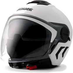 Blauer Demi Jet DJ-01 Monocolor Jethelm, weiss, Größe XS für Männer