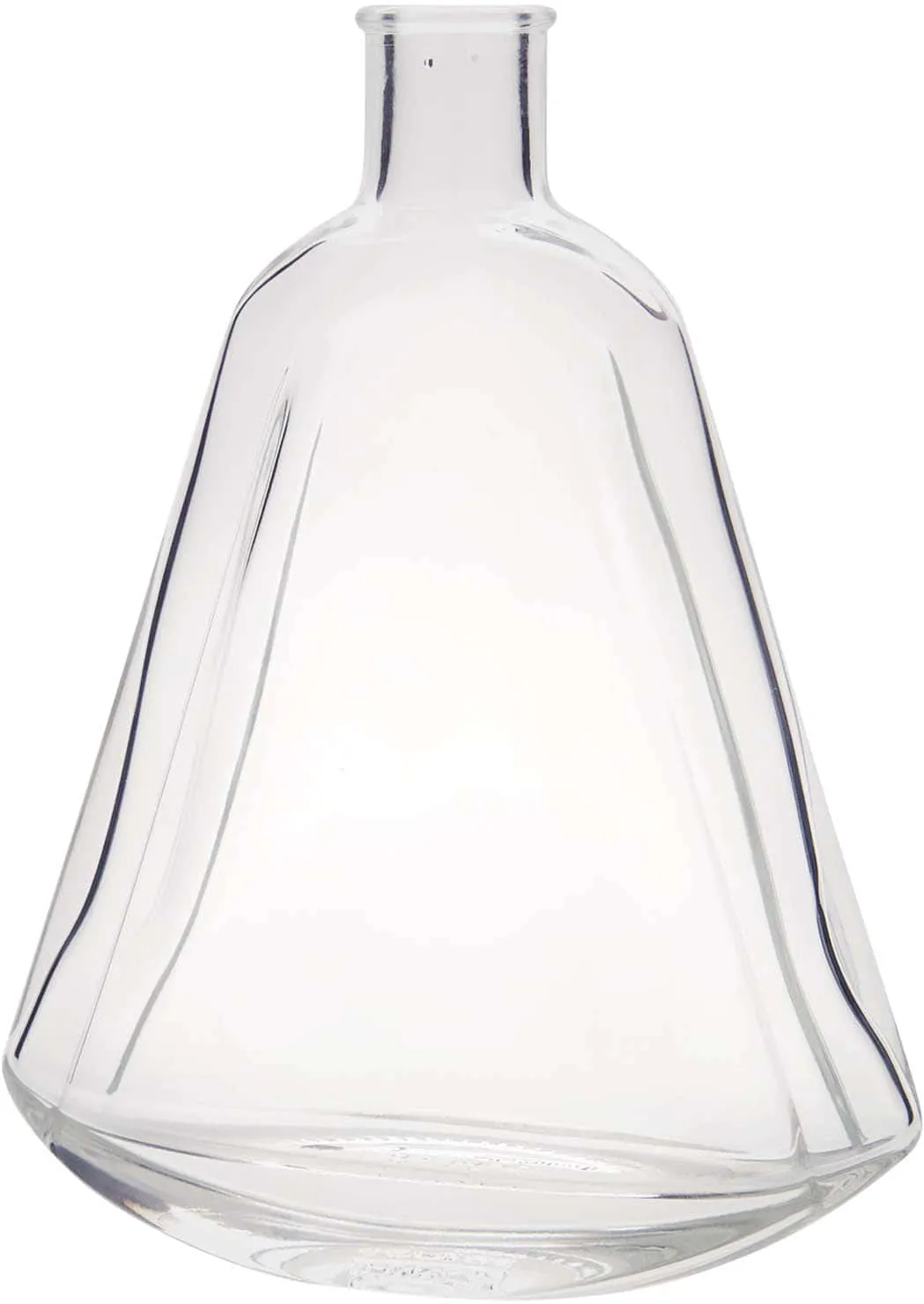 Botella de vidrio 'Maurizio' de 350 ml, ovalada, boca: corcho
