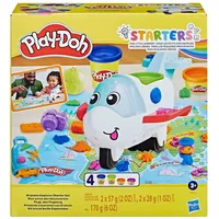 PLAY-DOH Flugi das Flugzeug Knetspielzeug Starter-Set mit 2 x 57g Dosen und 2 x 28 g Dosen
