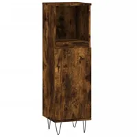 vidaXL Badschrank 30 x 30 x 100 cm Räuchereiche Holzwerkstoff