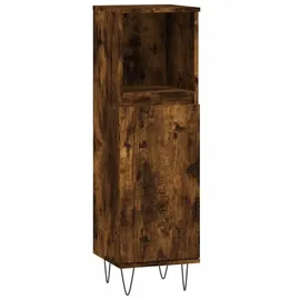 vidaXL Badschrank 30 x 30 x 100 cm Räuchereiche Holzwerkstoff