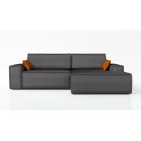Mebloland Ecksofa TOR mit Schlaffunktion. Farbe: Graphite. - Dunkelgrau