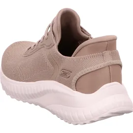 SKECHERS Bobs Squad Chaos für Damen Hands Free Slip-ins Chaos-Current Muse Sneaker, Taupe Textile, 42