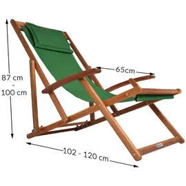 CASARIA Deckchair 94 x 60 x 94 cm grün