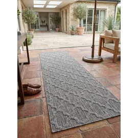 KADIMA DESIGN Teppich Outdoor IMST in Grau, im Skandi-Stil, 80 x 250 cm