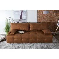 Collection AB Schlafsofa »Bella«,... Schlafsofa,Bettkasten,Bonellfederkern,Rückenkissen,Armlehnenkissen braun