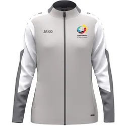 JAKO "Jugend trainiert" Polyesterjacke Dynamic Damen (hellgrau/weiß/grau / Größe XL / Damen Sportgrößen)