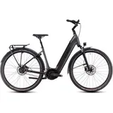 cube supreme hybrid deluxe one 625 easy entry electric city bike shimano nexus 8s belt 625 wh 700 mm slate grey black 2025 - 46 cm / 159-166 cm