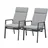 BellaVista Newport Hochlehner 57 x 57 x 111 cm grau 2 St.