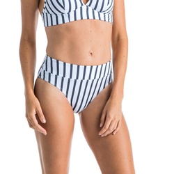 Bikini-Hose Nora Marin Surfen hoher Taillenbund weiss/grau, weiß, 38