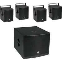 Omnitronic Molly-12A+Molly-6 Aktives PA-Lautsprecher-Set inkl. Subwoofer Bluetooth