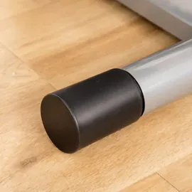 Homcom Stepper mit Handgriff Fitness einstellbare Geschwindigkeit Metall ABS Schwarz+Silber