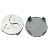 4 Stück mit Abzeichen Auto Radnabenabdeckung, Für Mitsubishi Outlander 2.4 (Outer Diameter 51mm Inner Diameter 53mm) Hub Wasserdicht Anti Rost Styling Dekorative Accessoires