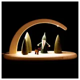 Seiffener Volkskunst eG Seiffener Volkskunst Leuchterbogen LED natur Jägerwichtel