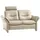 Hukla 2-Sitzer HUKLA "HU-SF15058 Ledersofa, Breite 164 cm", beige (torro ecru), B:164cm H:91cm T:92cm, Sofas, hochwertiges Glattleder, optional mit Kopfstütze