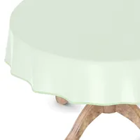 Wachstuchtischdecke Wachstischdecke Tischdecke abwaschbar Gartentischdecke Wachstuch Eckig rund oval Rund 140cm mit Saum Falschuni Hellgrün