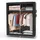 Intirilife Faltschrank 108x170x45 cm in RABEN SCHWARZ - mit Reißverschluss Stoffschrank Kleiderschrank mit Kleiderstange, Fächern und Seitentasche
