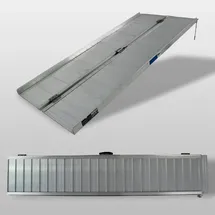 Trutzholm Rollstuhlrampe klappbar 184 cm Traglast 272 kg grau geriffelt Auffahrrampe