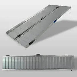 Trutzholm Rollstuhlrampe klappbar 184 cm Traglast 272 kg grau geriffelt Auffahrrampe