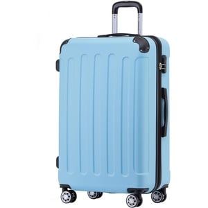 BEIBYE Hartschalen-Koffer Trolley Rollkoffer Reisekoffer Handgepäck 4 Rollen (M-L-XL-Set) (Glacial Blue, L)