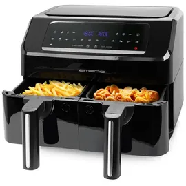 EMERIO Doppel Heißluftfritteuse AF-130376.1 schwarz