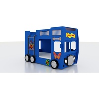 Autobett Bus , blau , Maße (cm): B: 116 H: 150