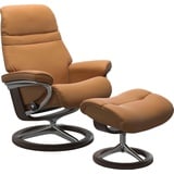 Stressless Stressless® Relaxsessel »Sunrise«, (Set, Relaxsessel mit Hocker), mit Signature Base, Größe S, Gestell Wenge braun