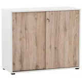 MÖBELPARTNER Schiebetürenschrank 400, 701764 weiß, wildeiche 1 Fachboden 100,1 x 41,0 x 83,6 cm