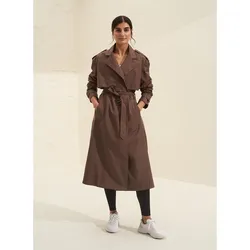 Macchiato Recycled Tech Trench Coat M