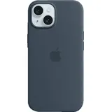 Apple Silikon Case mit MagSafe iPhone 15 sturmblau