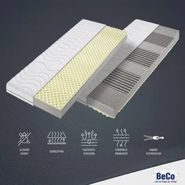 Beco Nightstyle Visko, 17 cm hoch, Raumgewicht: 28 kg/m3, (1 St.), Wendematratze mit zwei unterschiedlich festen Liegeseiten, weiß, B:160cm H:17cm L:200cm, Bezug: 100 / Made in Germany