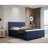 panda möbel Boxspringbett 160 x 200 cm Dunkelblau
