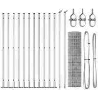 VidaXL Euro-Zaun mit 13 Flanschpfosten 1,2x25 m verzinkter Stahl