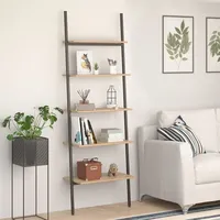vidaXL Aktenregal Holzwerkstoff 64x34x185,5 cm Hellbraun/Schwarz