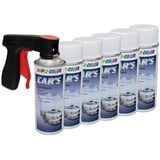 Lackspray Spraydose Sprühlack Cars Dupli Color 652233 weiss seidenmatt 6 X 400 ml mit Pistolengriff