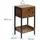 Relaxdays Beistelltisch, 2 Schubladen & Ablage, Industrial, Hbt: 69,5x38x28 cm, Wohnzimmer, Flur, Metall, braun/schwarz