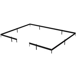 JULIANA Fundamentrahmen »Grand Oase«, für Gewächshauser, Höhe: 12 cm, Stahl, schwarz