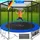 Kesser Trampolin Outdoor Ø 244/305/366/427 cm inkl. Sicherheitsnetz und Leiter Blau