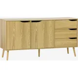 sweeek - Skandinavisches Sideboard mit 2 Türen 160 cm